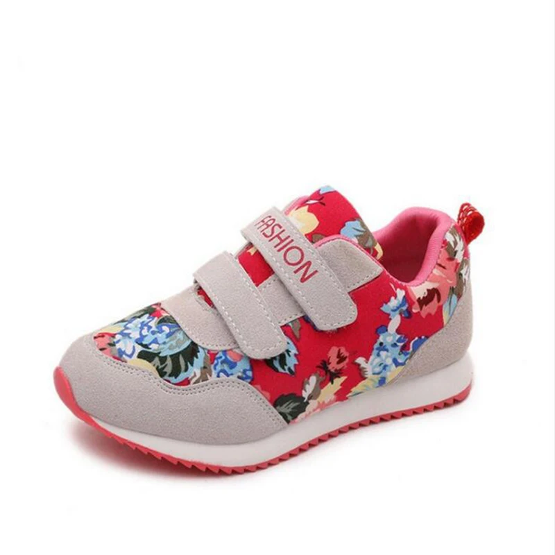 Yorkzaler الخريف الشتاء الاطفال فتاة الأطفال أحذية رياضية 2017 جديد الموضة هندسة زهرة عارضة طفل رضيع الفتيات الرياضة أحذية