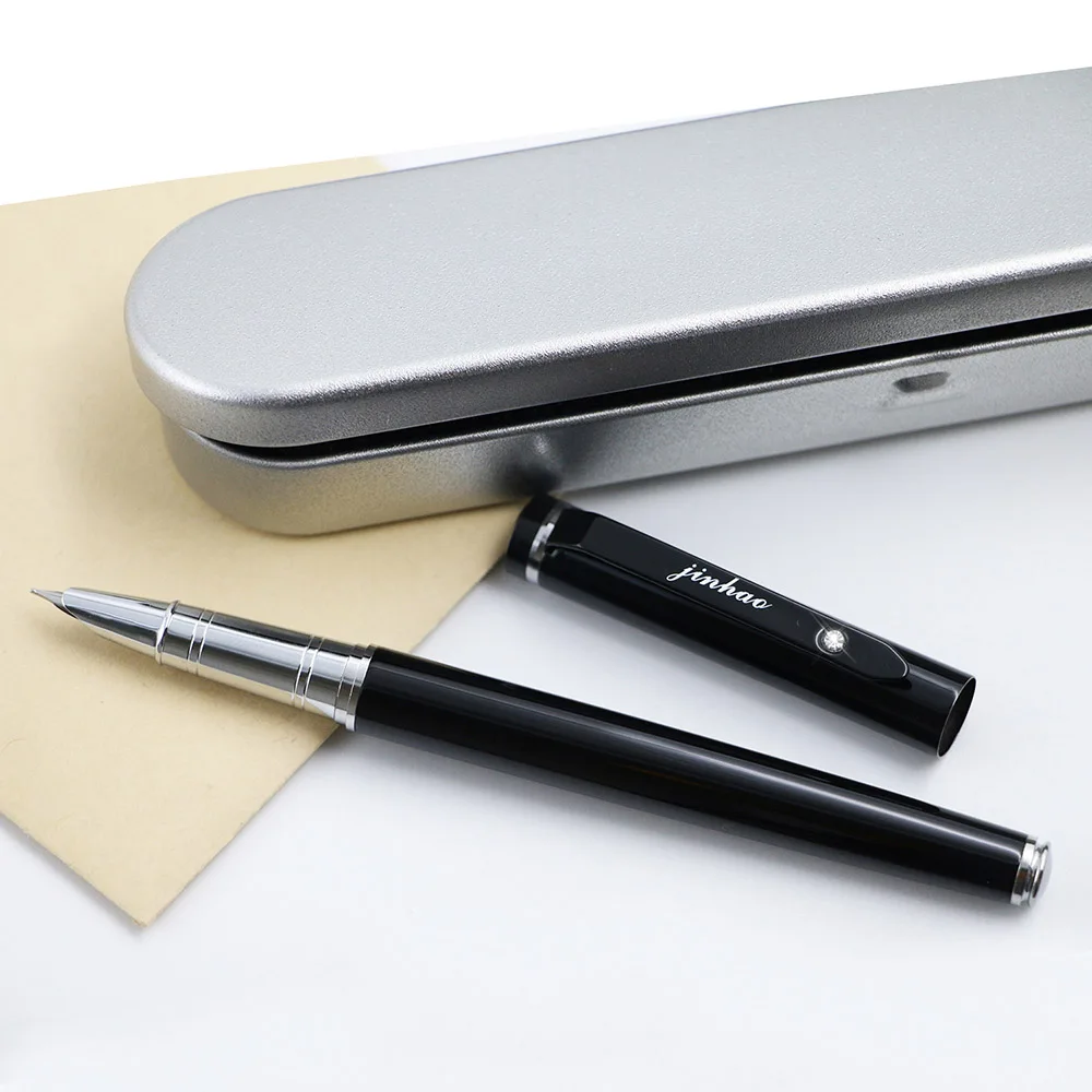 Классический JINHAO 101 авторучка 0,38 мм Чрезвычайно тонкий перо чернила ручка Письменные ручки Подарочная коробка набор школьные принадлежности - Цвет: 101