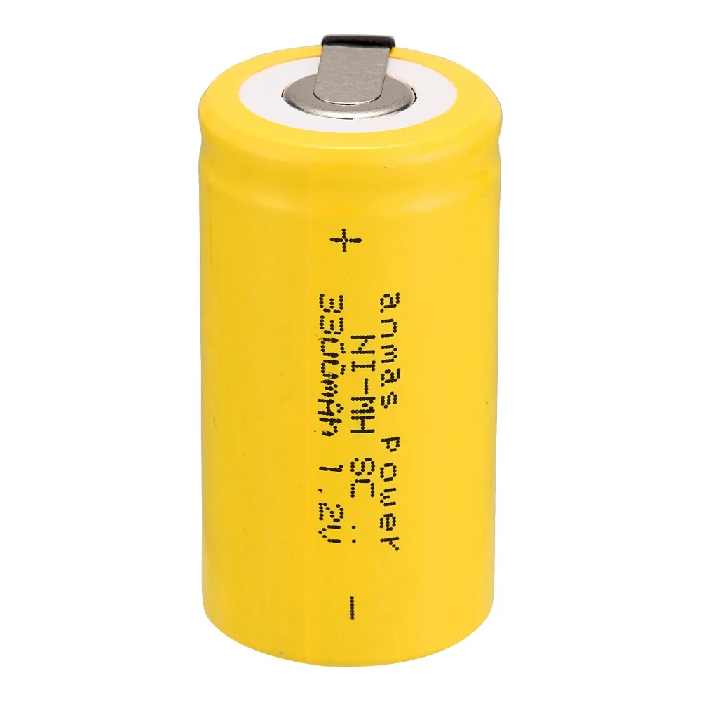 

Anmas Power 1.2V 3300mAh SC NI-MH Rechargeable Battery 1pc Yellow Color NI-MH Sub C Rechargeable Battery Cell