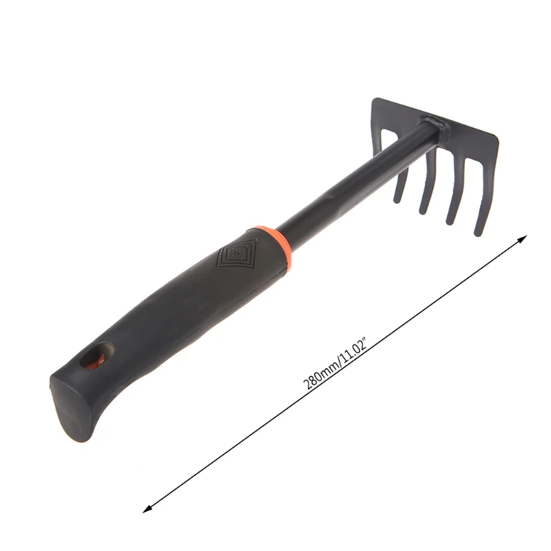 1Pc Portable Digging Tool Mini Steel Rake For Home Garden Transplanting Tool farming rake