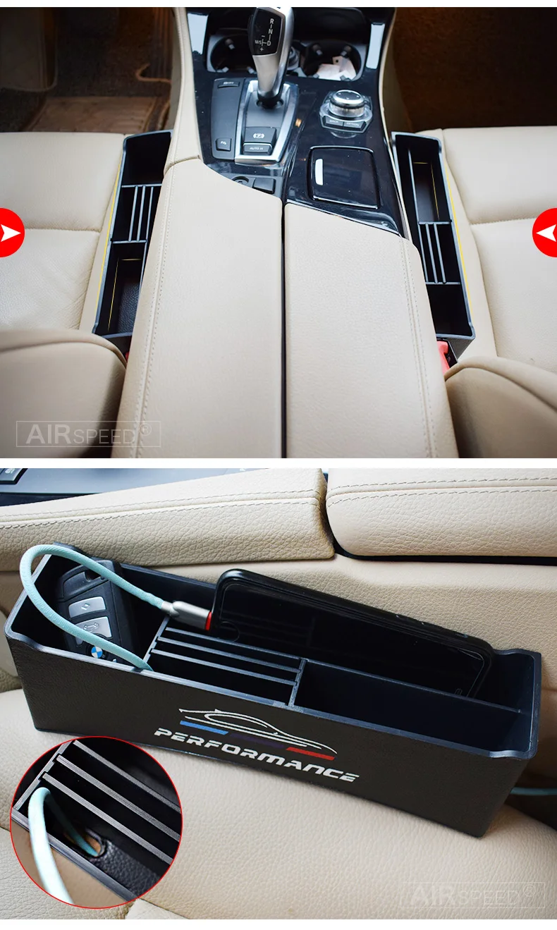 PU Leather Seat Storage Car Seat Gap Box for BMW X1 X3 X5 X6 F30 F20 E90 E92 F10 F18 F11 F07 GT Z4 F15 F16 F25 E60 G30 (3)