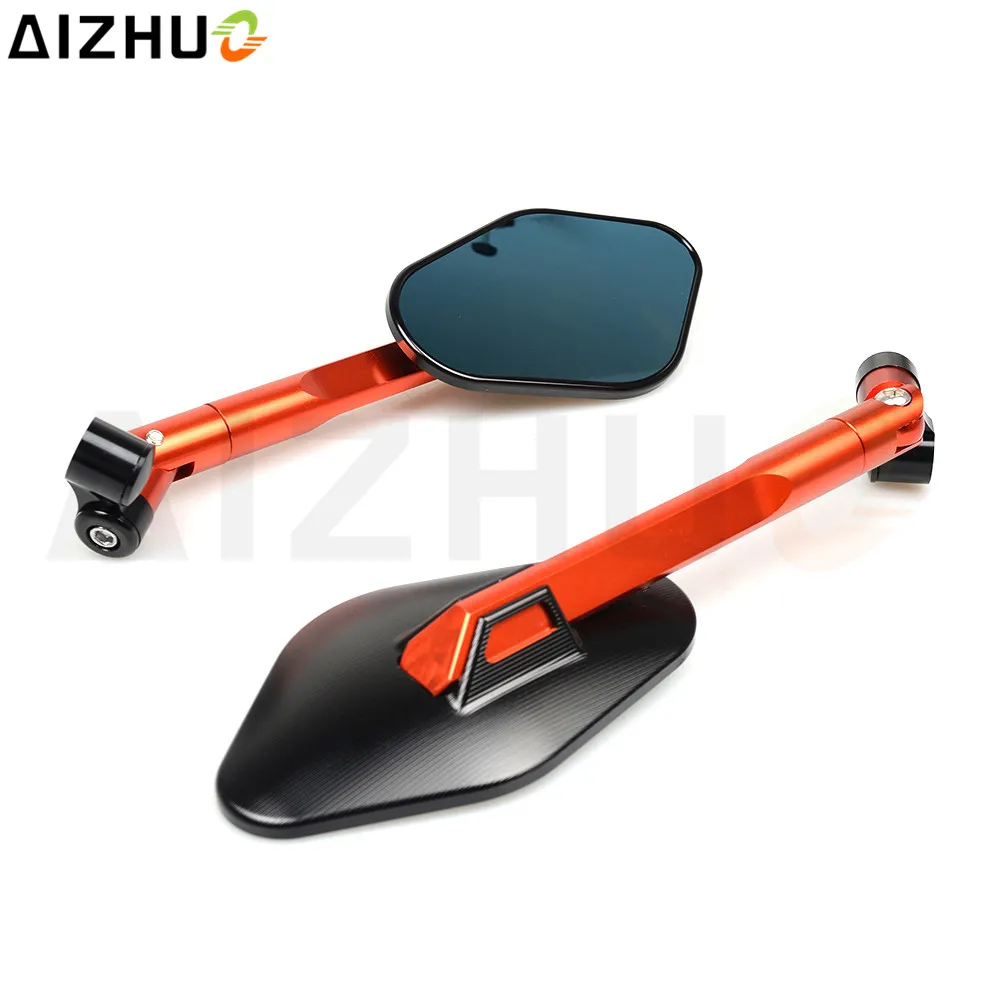 

motorcycle accessories rearview mirror blue lens Aluminum mirrors for Kawasaki ER6N Versys 650 1000 Z250 Z650 Z750 Z800 Z900
