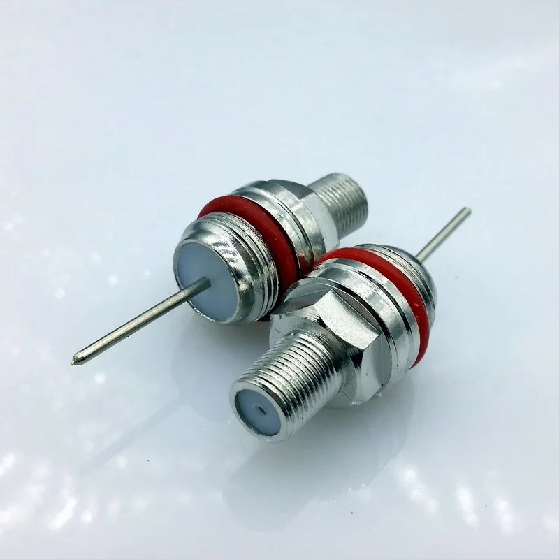 

high quality F Female Connector F type Panel Mount PCB Solder coaxial connector 5pcs/lot