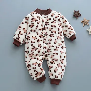 

Baby Boy girl clothes print velvet jumpsuit jacket set winter outfits sports suit newborn infant baby Coveralls clothing sets