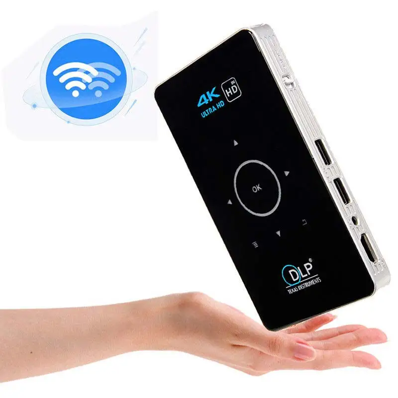 

Mini 4K HD Projector 1080P With Bluetooth Wifi Android 5.1 Smart DLP Projectors New XXM8