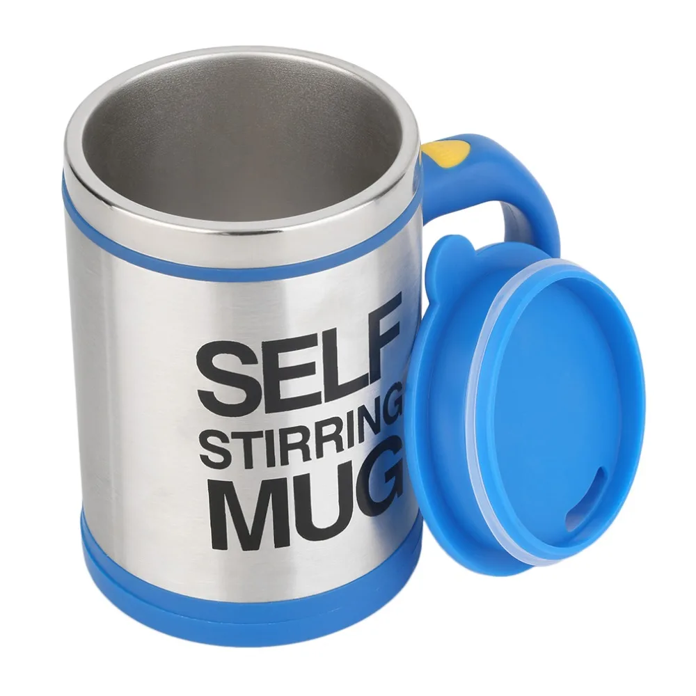 400ml Stainless Mixer Automatic Electric Self Stirring Mug Coffee Mixing Drinking Cup Skinny Moo