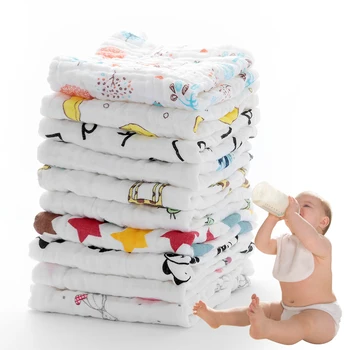 

1PC Baby Bath Towels Cotton Gauze Flower Print New Born Baby Towels Soft Water Absorption Baby Care Towel Baby Care Toolss