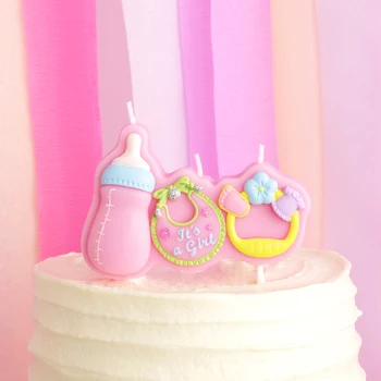 

Children's birthday party supplies Smokeless candles Creative baby 100 days party Cake decoration candle Boys&girls candle