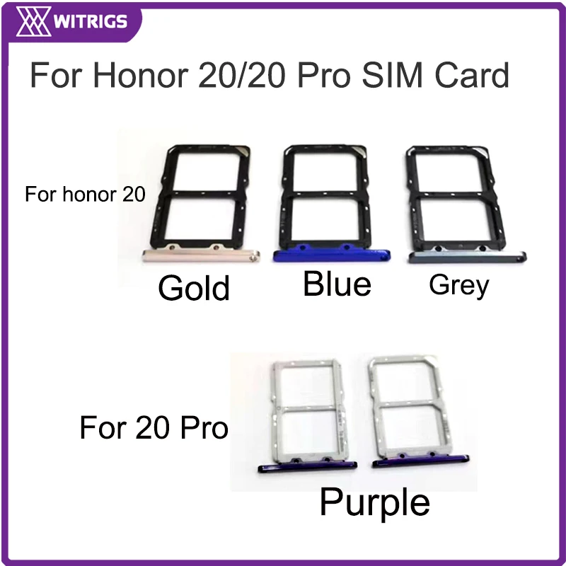 

Witrigs SIM Card Tray Holder Slot Socket for Honor 20 Pro Lite 20i 10i SIM Card Tray