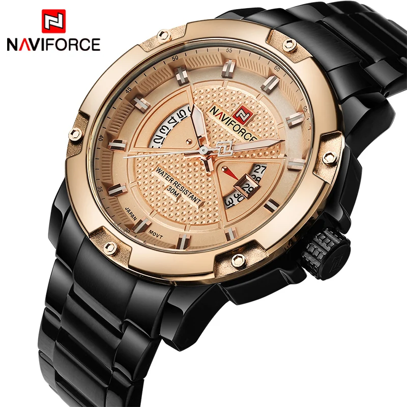 NAVIFORCE Элитный бренд для мужчин спортивные часы мужской моды повседневное полный