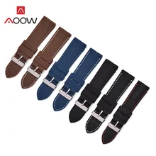 AOOW силиконовый спортивный ремешок для часов универсальный ремешок для наручных часов браслет с узором «крокодиловая кожа» ремешок серебристая металлическая пряжка застежка