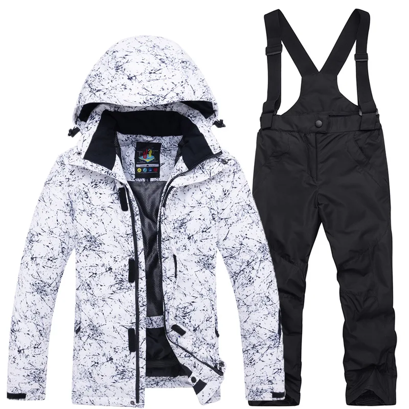 

New-style Children's Ski Suit Set Big Boy Girl Thickened Waterproof Coat and Pants 2 Pcs Set Winter Warm-keeping Clothes Set