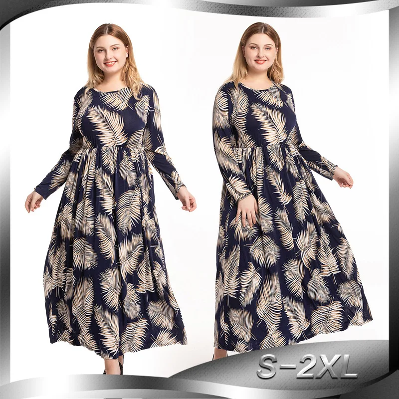 Dress Elegant Plus Size Dress Long Sleeve Dress Women Dress Maxi Dress Ladies Big Size Long Dress