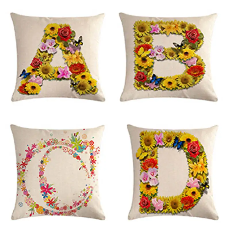 

Cushion for leaning on, English alphabet of New Year gift series HomerDecor Cushion Cover Throw Pillowcase Pillow Covers 45 * 4