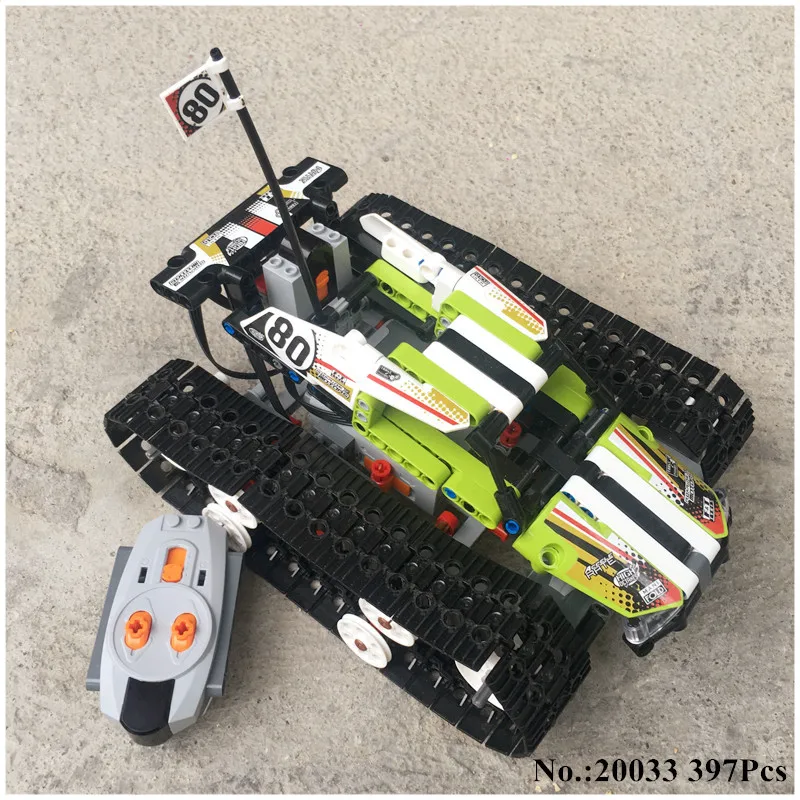 

H&HXY 20033 397Pcs Technic Series The RC Track Remote-control Race Car Set Building Blocks Bricks Educational Toys Gifts