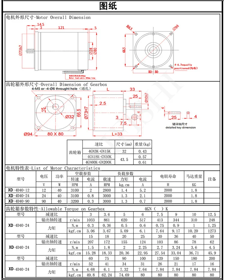 С кронштейном 12V DC мотор 24V микро мотор 40W мотор редуктора колеса