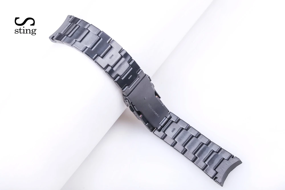

Sting Strap 22mm Plated Black Color Stainless Steel Watchband For 550 Series Men Watch Strap