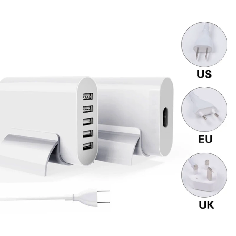 Multi-port usb adapter, universal charging head, 5 usb power adapter