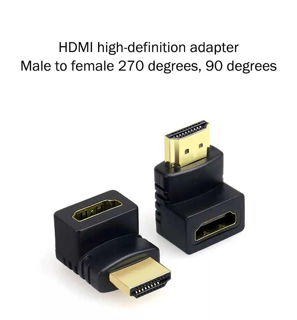 27090 Degree Right Angled Connector HDMI A Male to Female Cable Adapter Converter Extender For 1080P HDTV for Hdmi New Arrivals (1)
