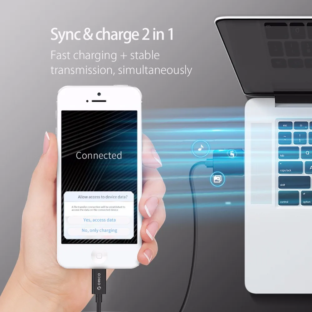 ORICO كابل يو اس بي ل فون 8 7 6 s زائد X باد شحن USB الإضاءة كابل مزامنة الهاتف المحمول شاحن الحبل البيانات محول 1 M