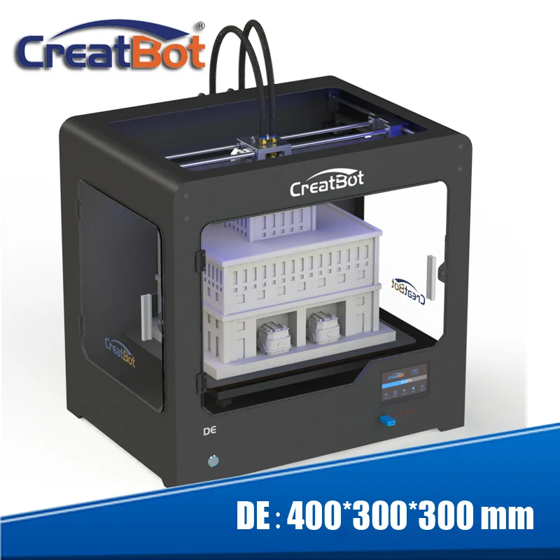 

Creatbot Updated Metal Structure FDM 3D Printer build size 400*300*300 mm heated Bed with free Filament and LCD DE02