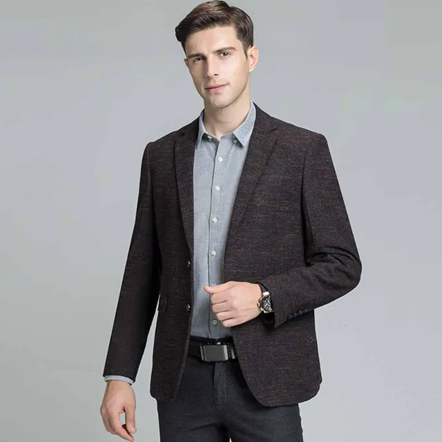 NEW Mens Fashion Blazer Bussiness Casual Slim Fit Suit Jacket Male Men