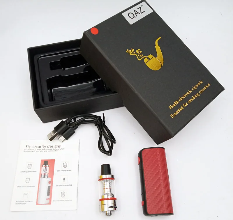 QAZ электронная сигарета мини 80 Вт регулируемый vape мод коробка комплект 1600 мАч батарея 2,5 мл бак жидкости электронная сигарета большой дым Атомайзер