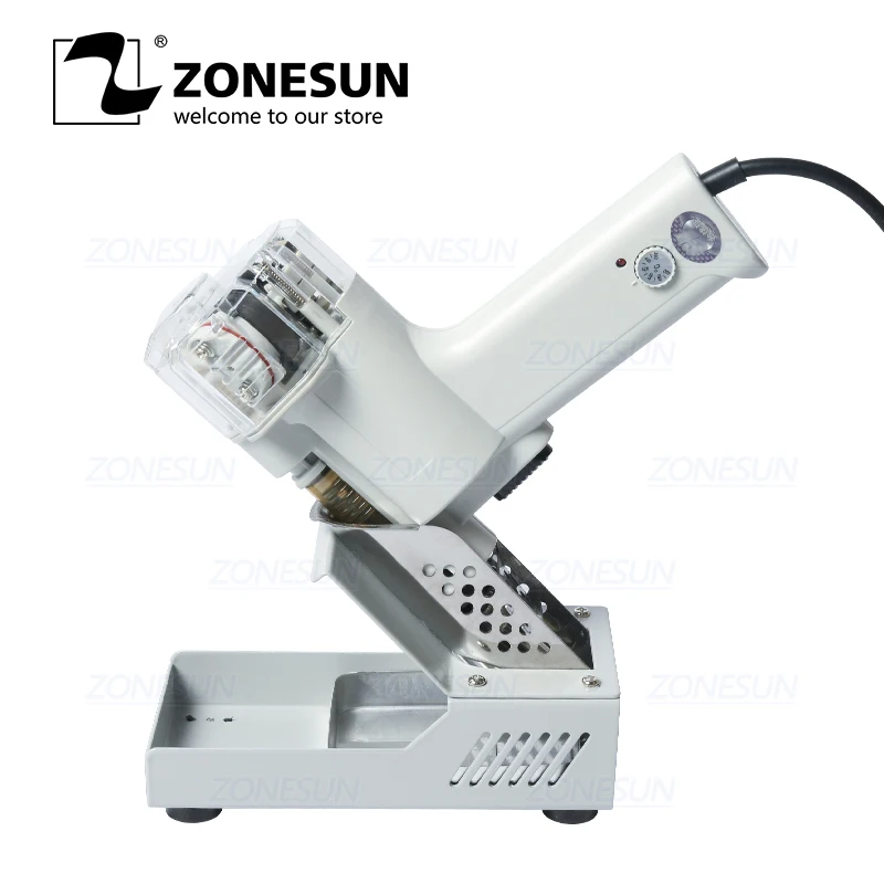 ZONESUN Electric Vacuum Double Desoldering Pump Solder Sucker Tin Suction Gun Powerful Tin Removal Tool