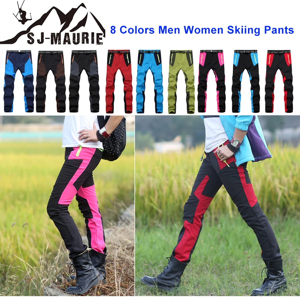 S-3XL تزلج السراويل التزلج السراويل الشتاء التزلج التنزه الإرتحال التخييم السراويل Pantalon دي Invierno هومبر 8 Colorsl السفر السراويل