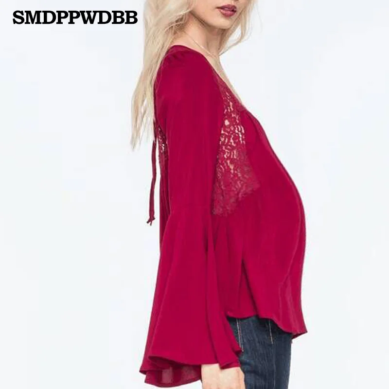 SMDPPWDBB летняя футболка для беременных Одежда для беременных футболки топ с длинными рукавами для беременных Одежда с открытой спиной