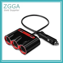 Портативное автомобильное зарядное устройство дешевые 3 в 1 адаптер для розетки 2 USB 3 способа разъем зажигалки для сигарет универсальный