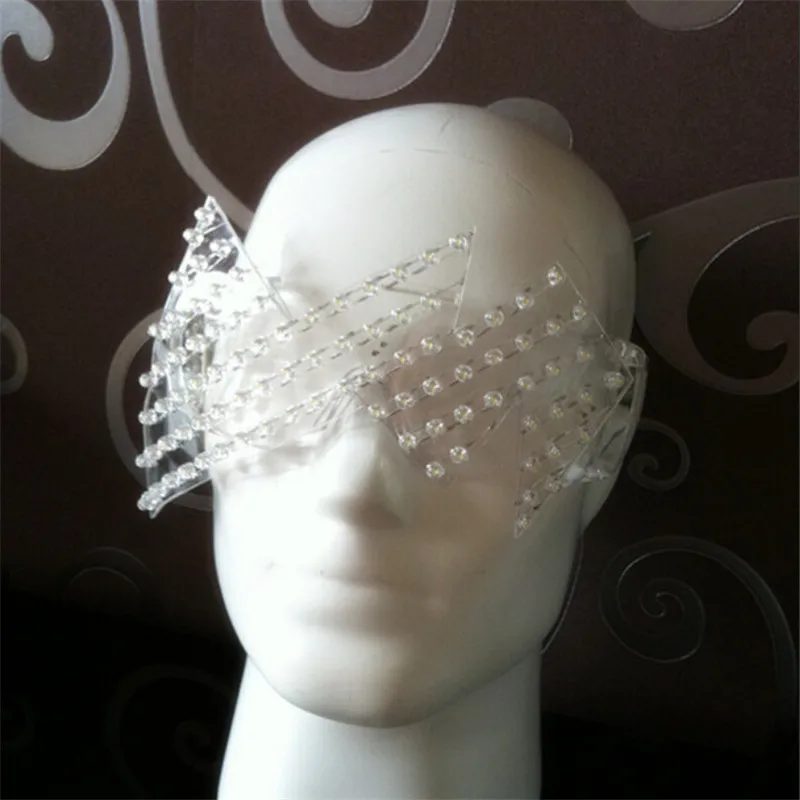 New Product Led Glasses Luminous White Lighting Halloween Glasses For Parties Event Party Supplies Free Shipping05