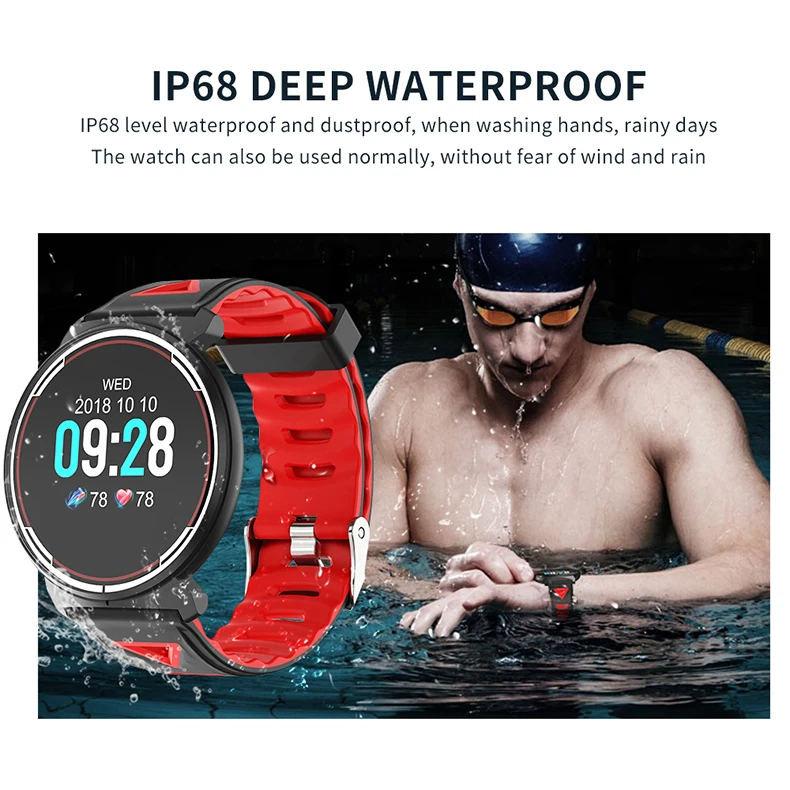 ST1 L5 Смарт-часы для мужчин и женщин Смарт-часы Bluetooth браслет Android напоминание о звонке сердечный ритм шагомер плавание IP68 водонепроницаемый