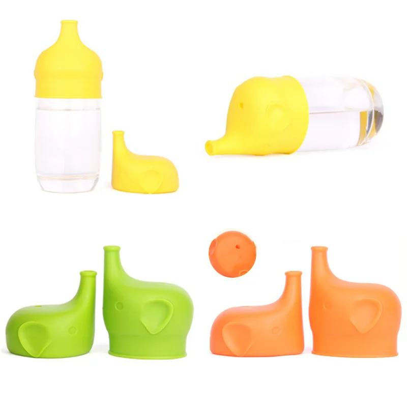 

Creative Silicone Baby Sippy Lids Reuseable Silicone Stretchable Leakproof Cup for Kids Water Bottle Accessories