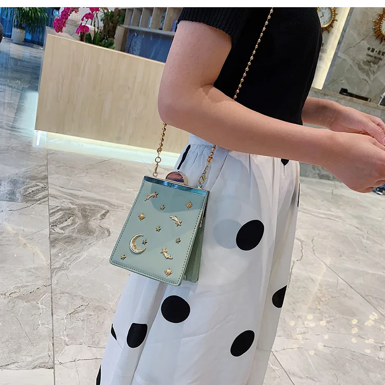 TOYOOSKY модная маленькая квадратная сумка с заклепками, сумки через плечо, женская сумка высокого качества из искусственной кожи, сумка на плечо с цепочкой, женские сумки