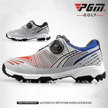 PGM golf shoes children's waterproof sneakers rotating shoelaces anti-slip studs double patent shoes gradient XZ105 PGM golf shoes children's waterproof sneakers rotating shoelaces anti-slip studs double patent shoes gradient XZ105