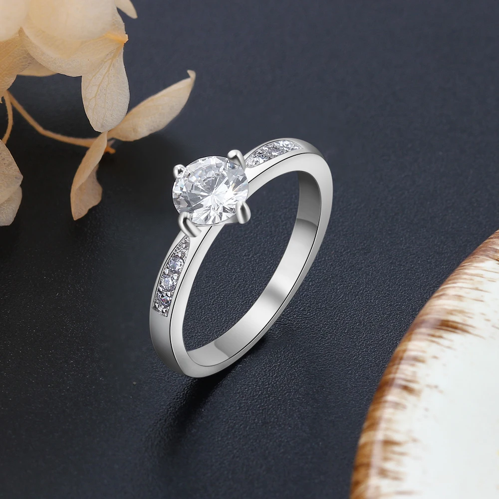 Promise кольцо из стерлингового серебра 925 с кубическим цирконием классические