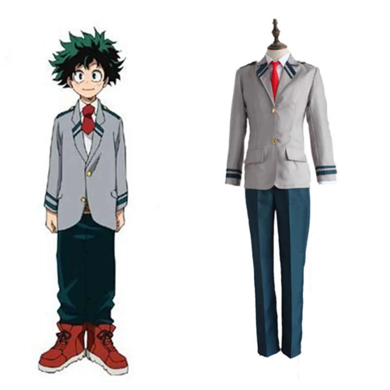

JP Anime Boku no Hero Academia AsuiTsuyu Yaoyorozu Momo School Uniform My Hero Academia Midoriya Izuku Cosplay Costume