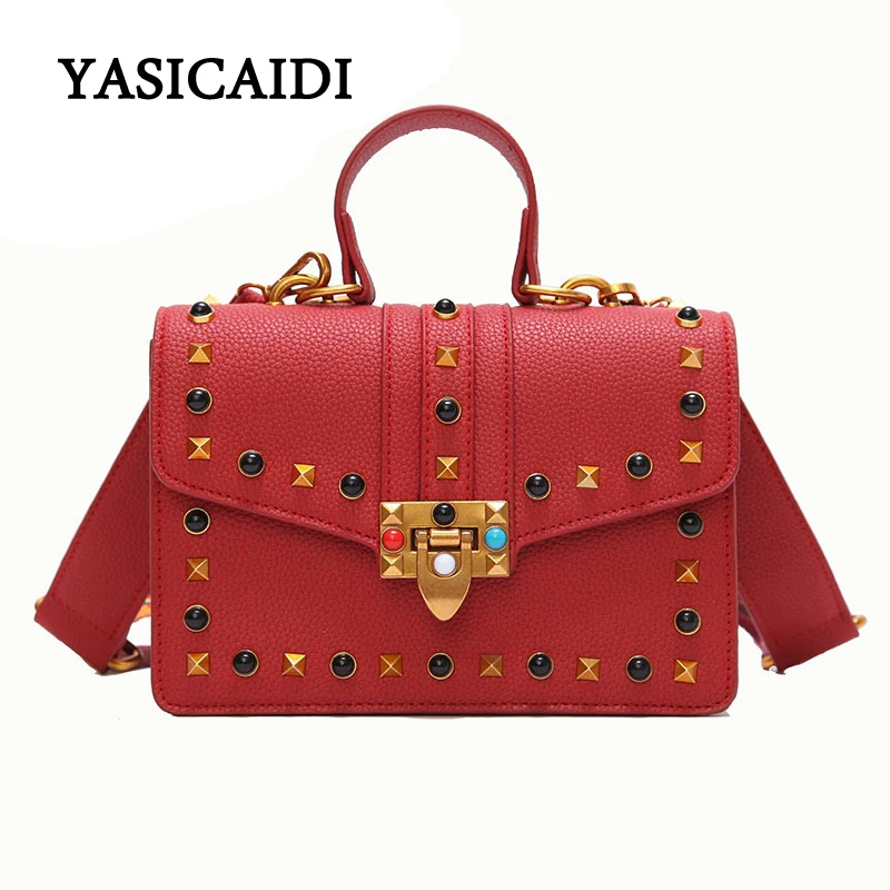 

New luxury handbags women bags designer High Quality Pu Leather Crossbody Bags Famous Brand Female Rivet Women Hand Bag SAC