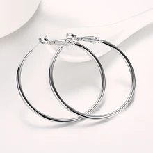 925 silber Kreolische Kreis Hoop Ohrringe Für Frauen Weihnachten Ohrring Schmuck