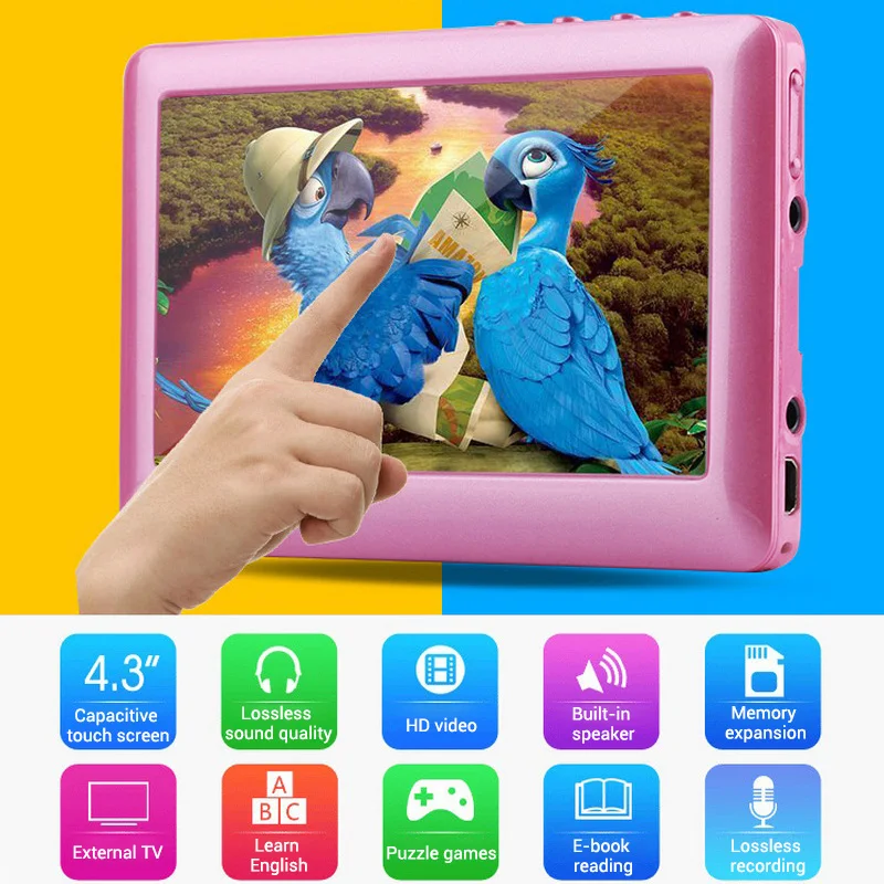 

4.3'' Touch Screen Music MP3 Player 8GB With Hd Camera Digital Video FM Radio MP3 Music Player Support TF TV Output