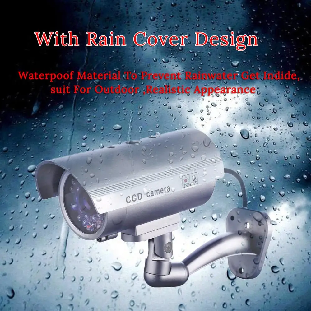  Outdoor Dummy cctv Camera Bullet Night Flashing LED White Mini Fake Home Security - 4.00001E+12