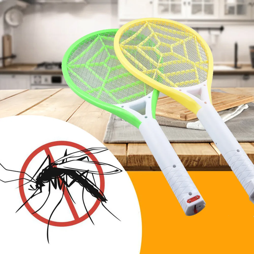 Rechargeable LED Electric Fly Mosquito Swatter Bug Zapper Racket Insect
