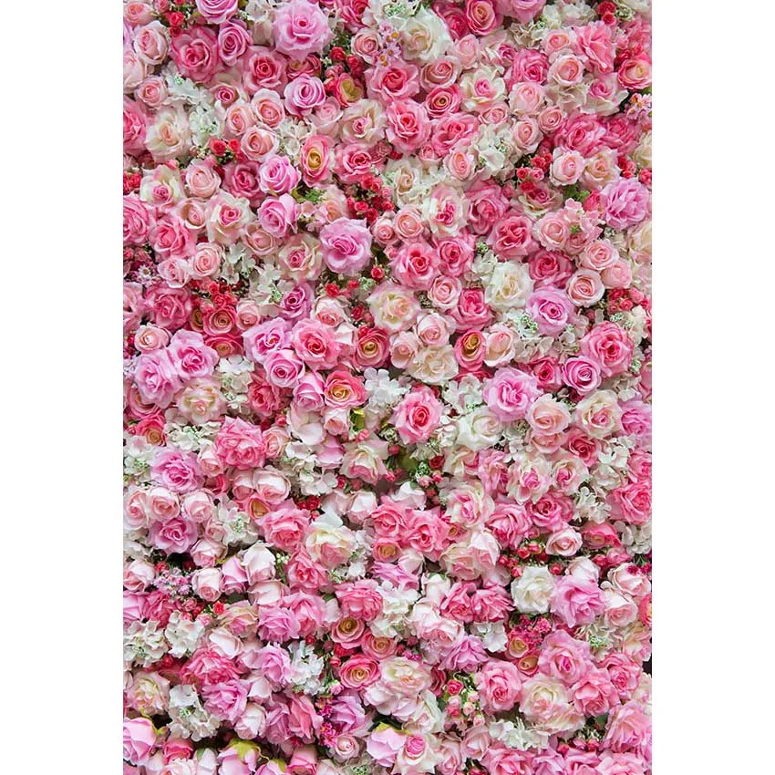 

5x7ft vinyl wedding Custom photography backdrop valentine's background Backdrops printed with rose peach blossom wallpaper