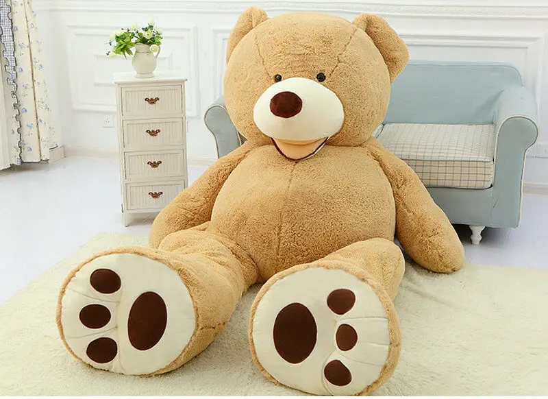 with Zipper Plush Toy Shell 63/'/' Super Huge Teddy bear only Cover no stuffed