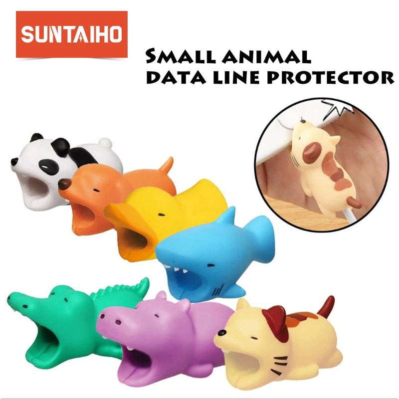 Suntaiho Cable bite Protector for Iphone cable Cable Chompers Animal Protectors Bite Animal doll model funny Phone holder Suntaiho Cable bite Protector for Iphone cable Cable Chompers Animal Protectors Bite Animal doll model funny Phone holder