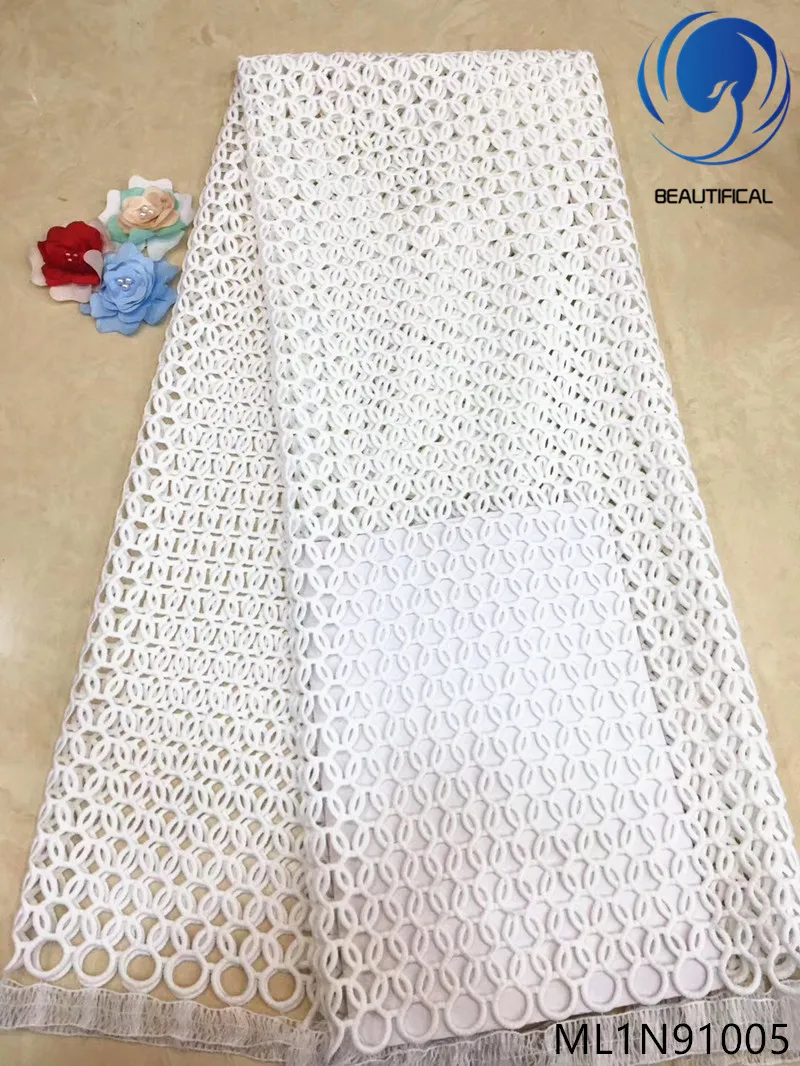 

Beautifical african lace fabrics with mesh nigerian net lace fabric for dress french lace wedding fabric 5yaards/lot ML1N910