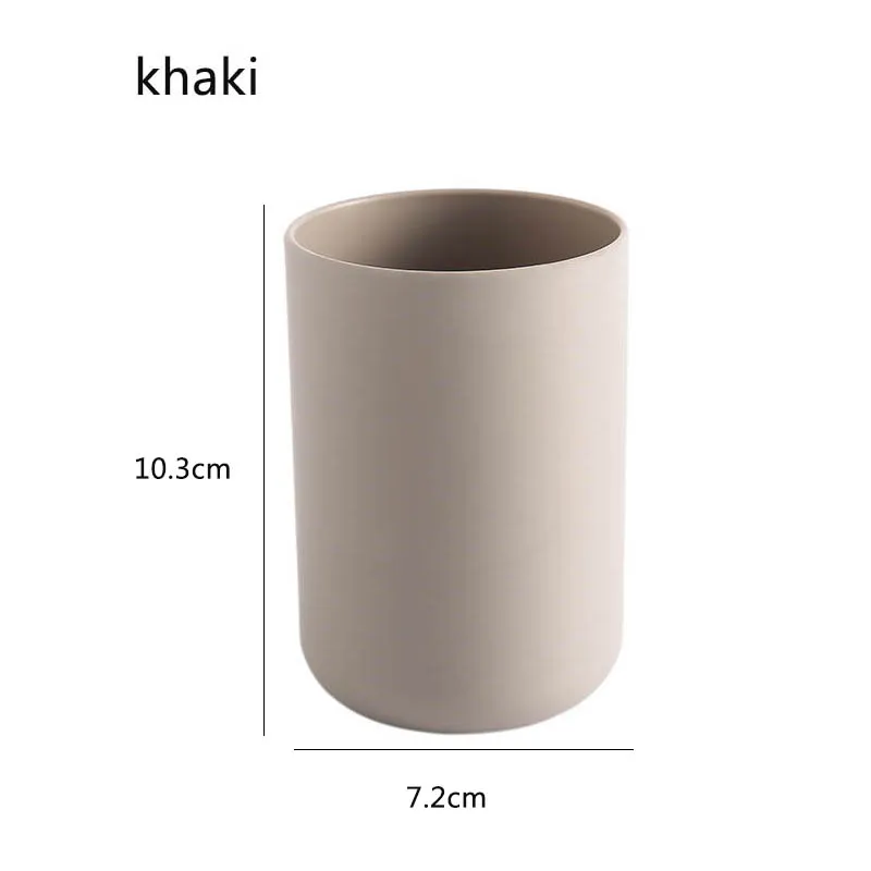Пластиковая чашка для напитков в краску, чашка для воды, аксессуары для ванной комнаты - Цвет: khaki