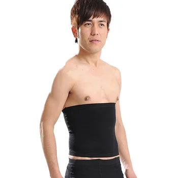 

Sexy Black Corset Male Waist Support Abdomen Belt Slimming Fat Burning Thin Breathable Fitness Belt Summer Men Shapers