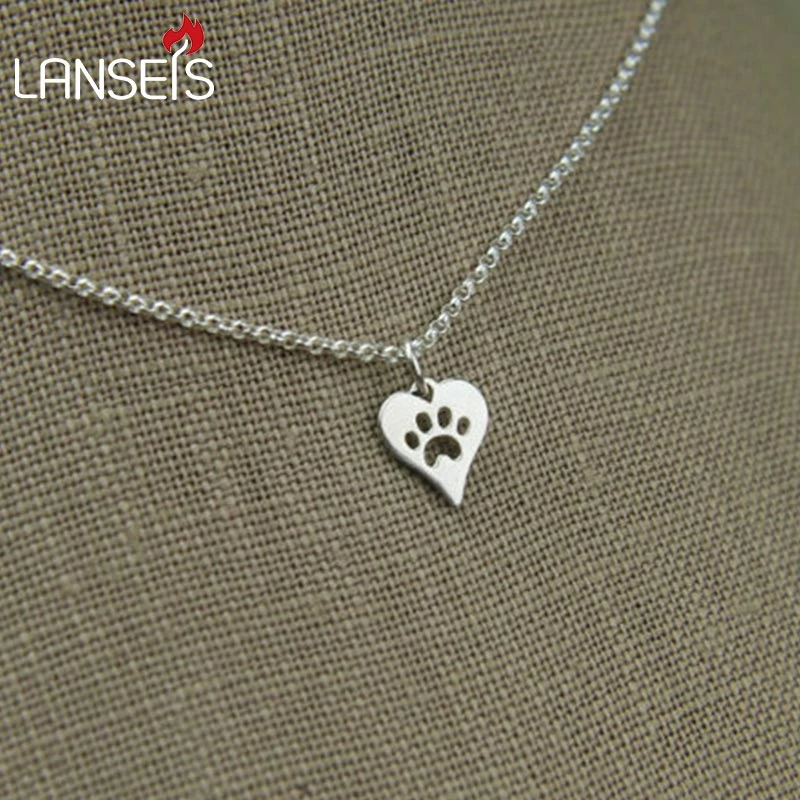 paw print dog necklace